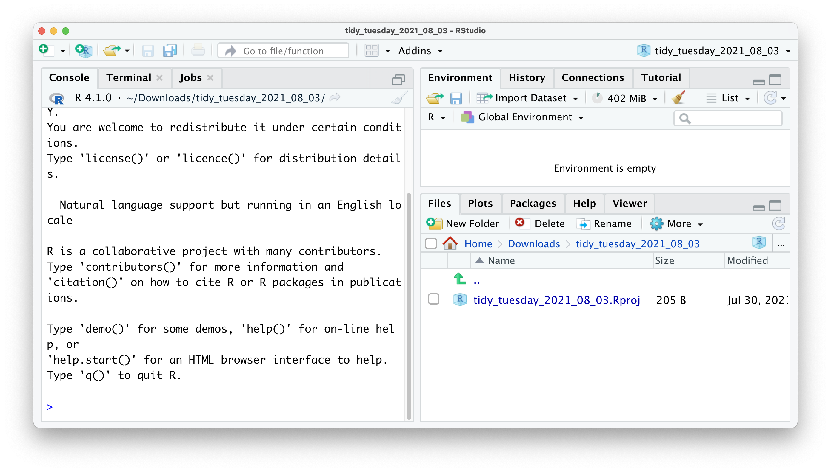 A new RStudio Session will pop up just like magic!